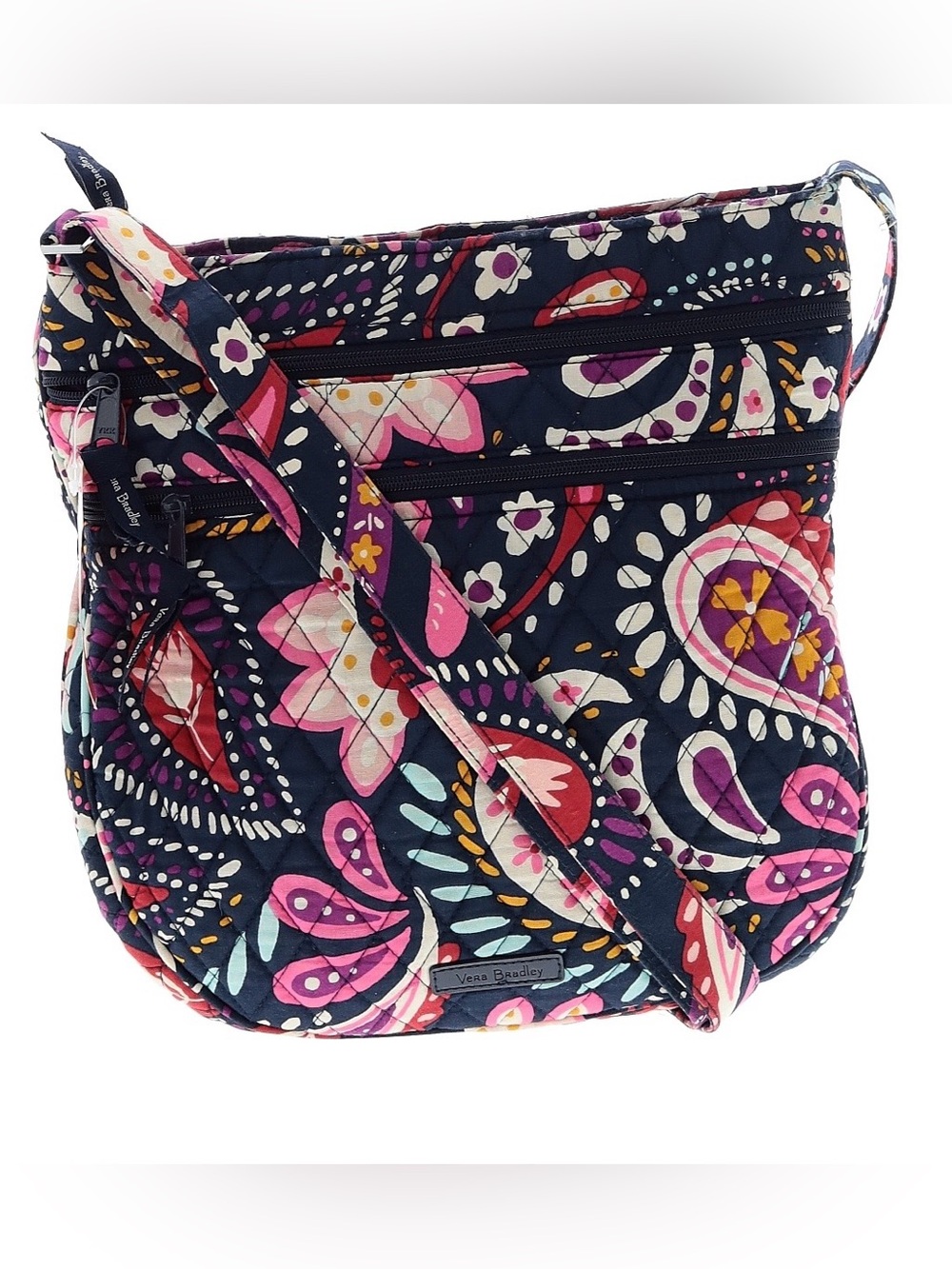 Vera Bradley Triple Zip Hipster. EUC Painted Paisley